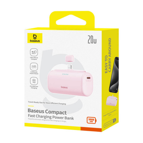 Powerbank os-Baseus Compact ip 5000mah 20w (Pink)