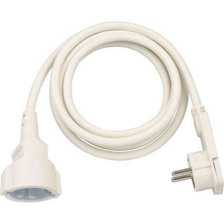 Brennenstuhl Καλώδιο Προέκτασης με Επίπεδο φις 2m/ H05vv-f/ 3g1,5 White (1168980220) (Bnn1168980220)