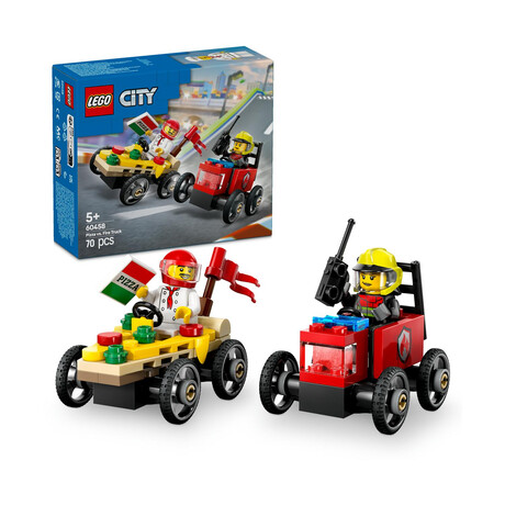 Lego® City: Pizza vs. Fire Truck Race car Pack (60458)