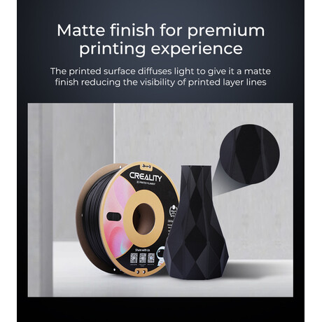 CREALITY CR-PLA Matte Gypsum White, 3D Printer Filament 1 kg Spool,1.75mm (3301010296)