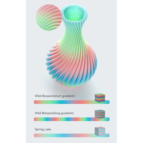 Creality Hyper PLA  Rainbow Wild Blossom Long Grad.- Fast Printing Filament with CFS tag 1kg 1.75