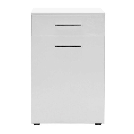 Ντουλάπι - Καλάθι Απλύτων Diamond Megapap Χρώμα Λευκό Gloss 52x38x83εκ.