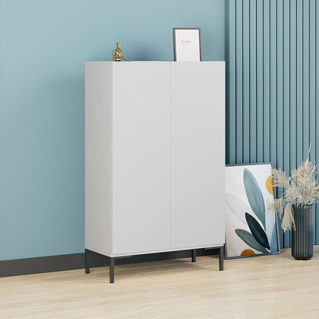 Παπουτσοθήκη - Ντουλάπι Pool Megapap Χρώμα Λευκό 72x34x119εκ.