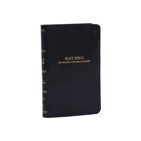 Kjv Holy Bible: Pocket new Testament With Psalms and Proverbs, Black Leatherflex, red Letter, Comfort Print: King James Version