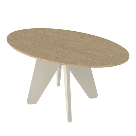 Τραπέζι Rebel Megapap Χρώμα Rota oak - Sandstone 150x90x75εκ.