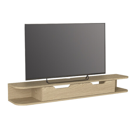 Έπιπλο Τηλεόρασης Επιτοίχιο Noland Megapap με led Χρώμα Rota oak 150x35x19,2εκ.