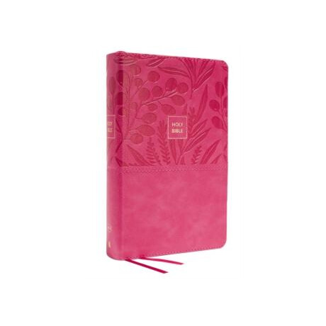 Kjv Holy Bible: Large Print Single-Column With 43,000 end-of-Verse Cross References, Pink Leathersoft, Personal Size, red Letter, Comfort Print: King James Version