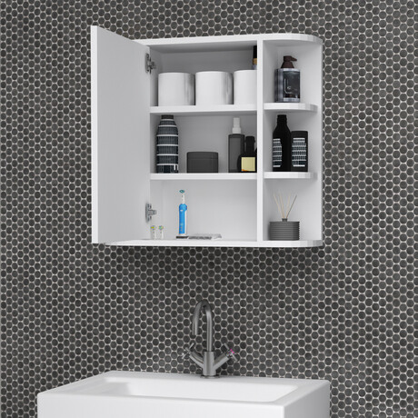 Καθρέπτης Μπάνιου Diro Μegapap Χρώμα Λευκό 65x17,5x60εκ.