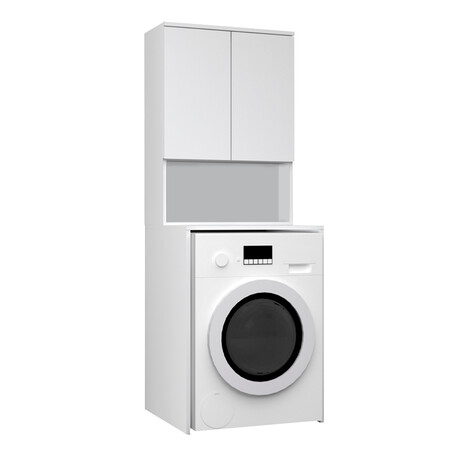 Έπιπλο Πλυντηρίου Cozen Megapap Χρώμα Λευκό 65x60x178εκ.