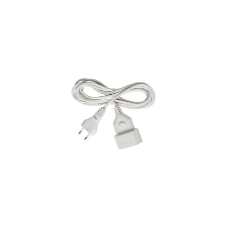 Brennenstuhl Plastic Extension Cable 5m White H03vvh2-f 2x0,75 (1161670) (Bnn1161670)