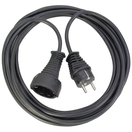 Brennenstuhl Quality Plastic Extension Cable 3m Black H05vv-f 3g1,5 (1165430) (Bnn1165430)