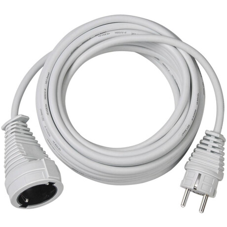Brennenstuhl Quality Plastic Extension Cable 10m White H05vv-f 3g1,5 (1168460) (Bnn1168460)