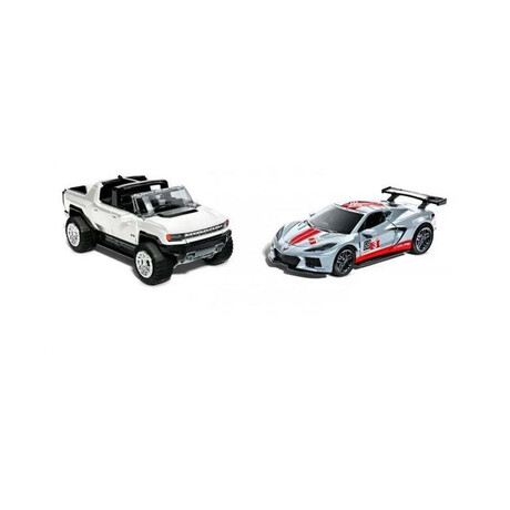Mattel hot Wheels: Pull-Back Speeders - gmc Hummer ev  Corvette C8.r (Hpr94)