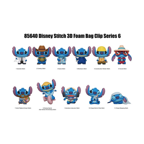 Monogram Disney: Stitch (Blind Bag/random) 3d Foam bag Clips Figures