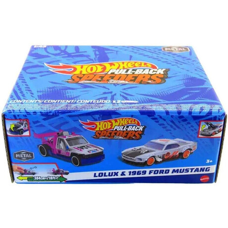 Mattel hot Wheels: Pull-Back Speeders - Lolux &Amp; 1969 Ford Mustang (Hwh57)