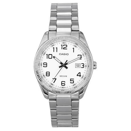Casio Ρολόι Μπαταρίας με Ασημί Μεταλλικό Μπρασελέ (Mtp-1302pd-7bvdf) (Casmtp-1302pd-7bvdf)