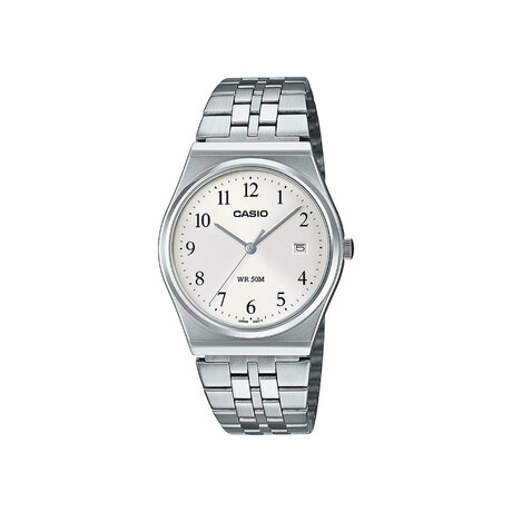 Casio Ρολόι Μπαταρίας με Ασημί Μεταλλικό Μπρασελέ (Mtp-B145d-7bvef) (Casmtp-B145d-7bvef)