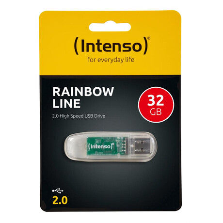 Intenso usb 2.0 Stick 32gb Rainbow Line Transparent (3502480) (Nso3502480)