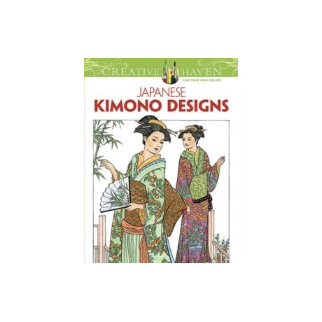 Creative Haven Japanese Kimono Designs Coloring Book