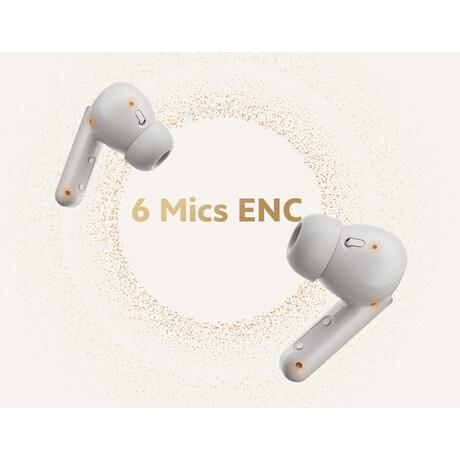 QCY Buds ANC Black (HT15)- 45db ANC TWS Earbuds 35h 5 mic ENC, ear-canal adaptive tech, leather case