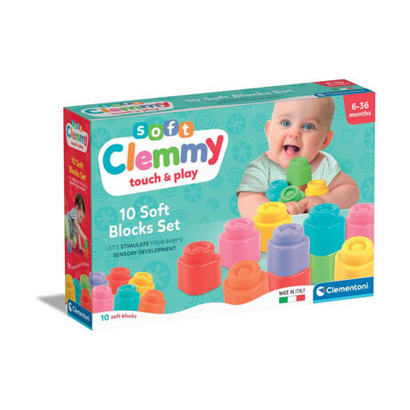 As Clementoni: Clemmy σετ 10 Μαλακά Τουβλάκια (1033-17988)