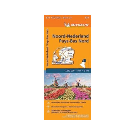 Netherlands North - Michelin Regional map 531