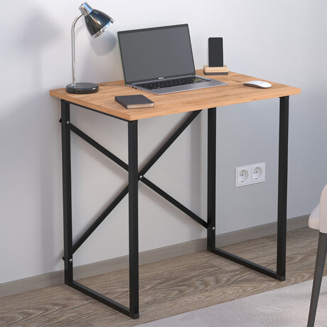 Γραφείο Εργασίας Verne Megapap Χρώμα Pine oak 75x52x73,8εκ.