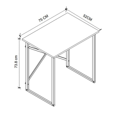 Γραφείο Εργασίας Verne Megapap Χρώμα Pine oak 75x52x73,8εκ.