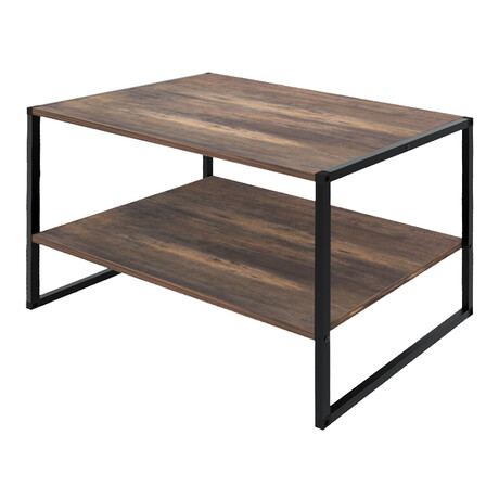 Τραπεζάκι Σαλονιού Giza Megapap Χρώμα Rustic Καρυδί 90,2x50,3x50,4εκ.