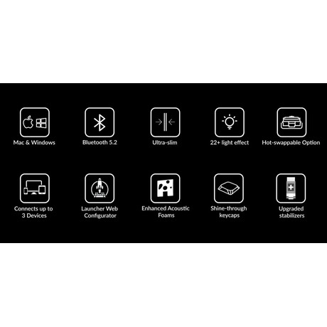 Keychron K5 V2 (K5X-B4) QMK Wireless Mechanical Keyboard Banana Switch RGB 100% US Layout