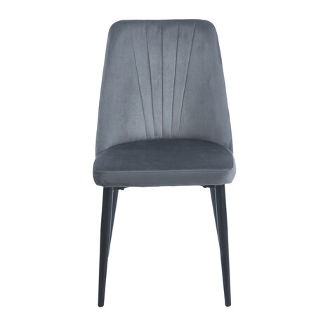 OLIVIA GREY VELVET/PU ΚΑΡΕΚΛΑ ΜΕΤΑΛΛΙΚΗ