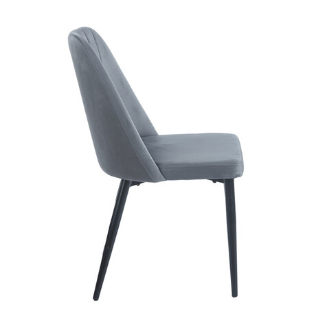 OLIVIA GREY VELVET/PU ΚΑΡΕΚΛΑ ΜΕΤΑΛΛΙΚΗ