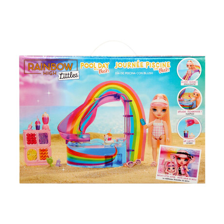 Mga Rainbow High: Littles Pool day Playset + Small Doll (Pink 5.5”) (522249)