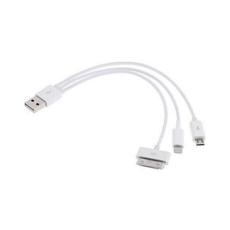 3-in-1 Multi usb Charging Cable (Micro Usb, Apple Lightning  Apple 30pin)