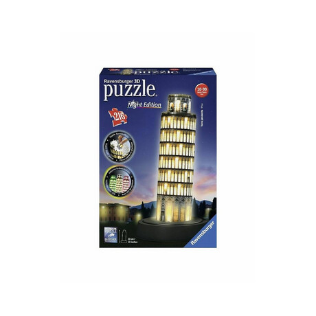 Ravensburger 3d Puzzle: Night Edition Leaning Tower of Pisa (216pcs) (12515)