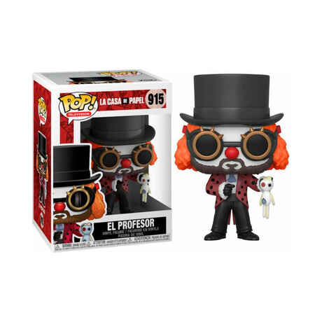 Funko Pop! Television: la Casa de Papel - el Profesor (Clown) #915 Vinyl Figure