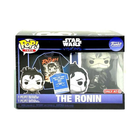 Funko Pop!  tee (Adult): Disney Star Wars Visions - the Ronin (Special Edition) Bobble-Head Vinyl Figure and t-Shirt (m)