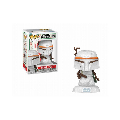 Funko Pop! Disney Star Wars: Holiday - Boba Fett (Snwmn) #558 Bobble-Head Vinyl Figure