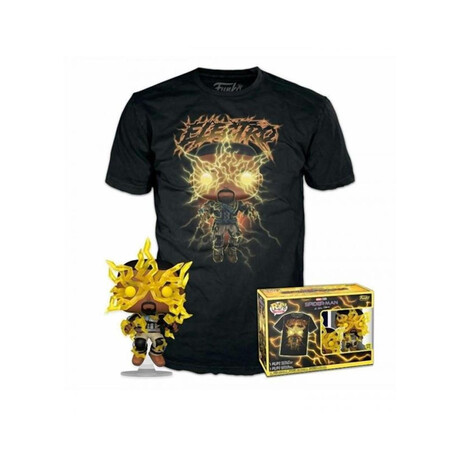 Funko Pop!  tee (Adult): Marvel Spider-man no way Home s3 - Electro (Glows in the Dark) Vinyl Figure  t-Shirt (Xl)