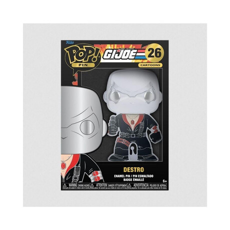Funko Pop! Cartoons Pin: gi joe - Destro #26 Large Enamel pin (Gijpp0003)