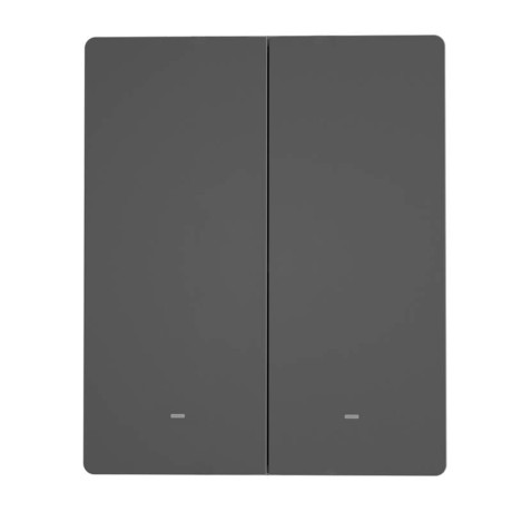 Έξυπνος Επιτοίχιος Διακόπτης Wifi Sonoff m5-2c-80 (2 Καναλιών, για Πλαίσιο, Γραφίτης)