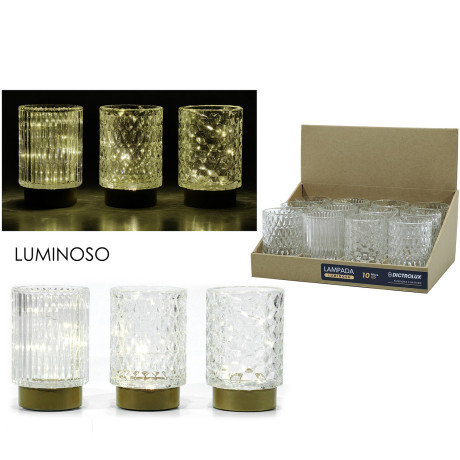 Λάμπα ArteLibre Διάφανο Γυαλί Φ8.5CMxH13CM Σε 3 Σχέδια