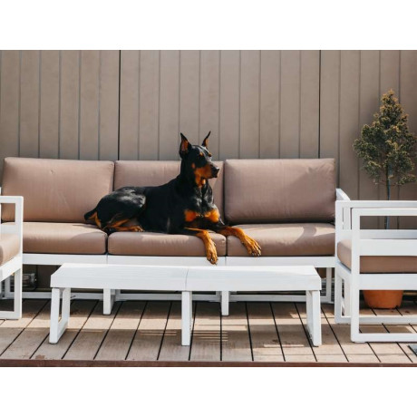 MYKONOS ΤΡΑΠΕΖΙ WHITE 130X65X33εκ. ΠΟΛ/ΝΙΟΥ