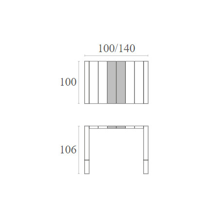 VEGAS BAR WHITE 100X100/140εκ. ΕΠΕΚΤ. ΠΟΛ/ΝΙΟΥ