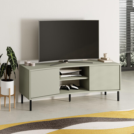 Έπιπλο Τηλεόρασης Frem Megapap Χρώμα ash Green 150x40x55εκ.