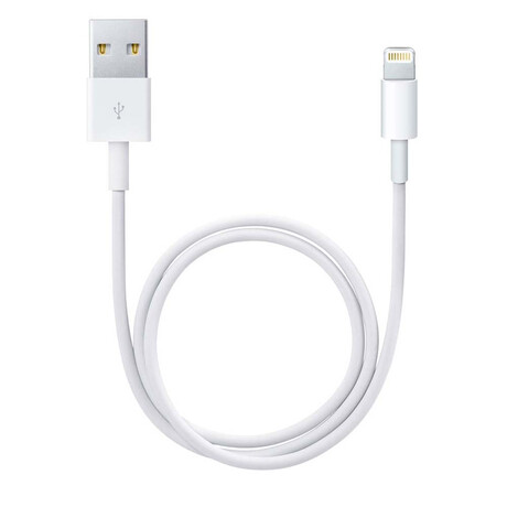 Apple Καλώδιο Σύνδεσης Lightining-usb Λευκό 1m (Md818zm/a) (Appmd818zm/a)