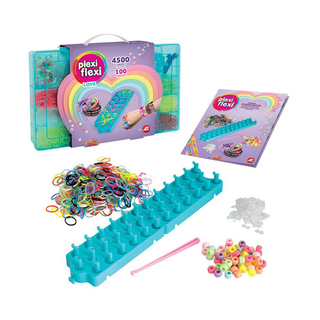 As Plexi Flexi Love: Μεγάλη Θήκη 4500 Λαστιχάκια &Amp; 100 Αξεσουάρ (1080-25575)