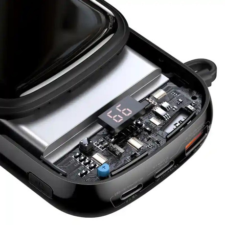 Powerbank Baseus Qpow pro With Lightning Cable, usb-c Port and usb 20000mah, 20w (Black)