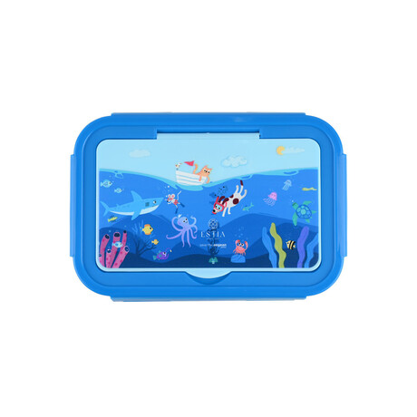 Estia Παιδικο Φαγητοδοχειο Save the Aegean 1400ml με 3 Θηκες Ocean Play