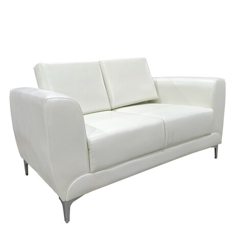 Καναπές Τριθέσιος ArteLibre ELFRIC Λευκό PU 190x81x81cm